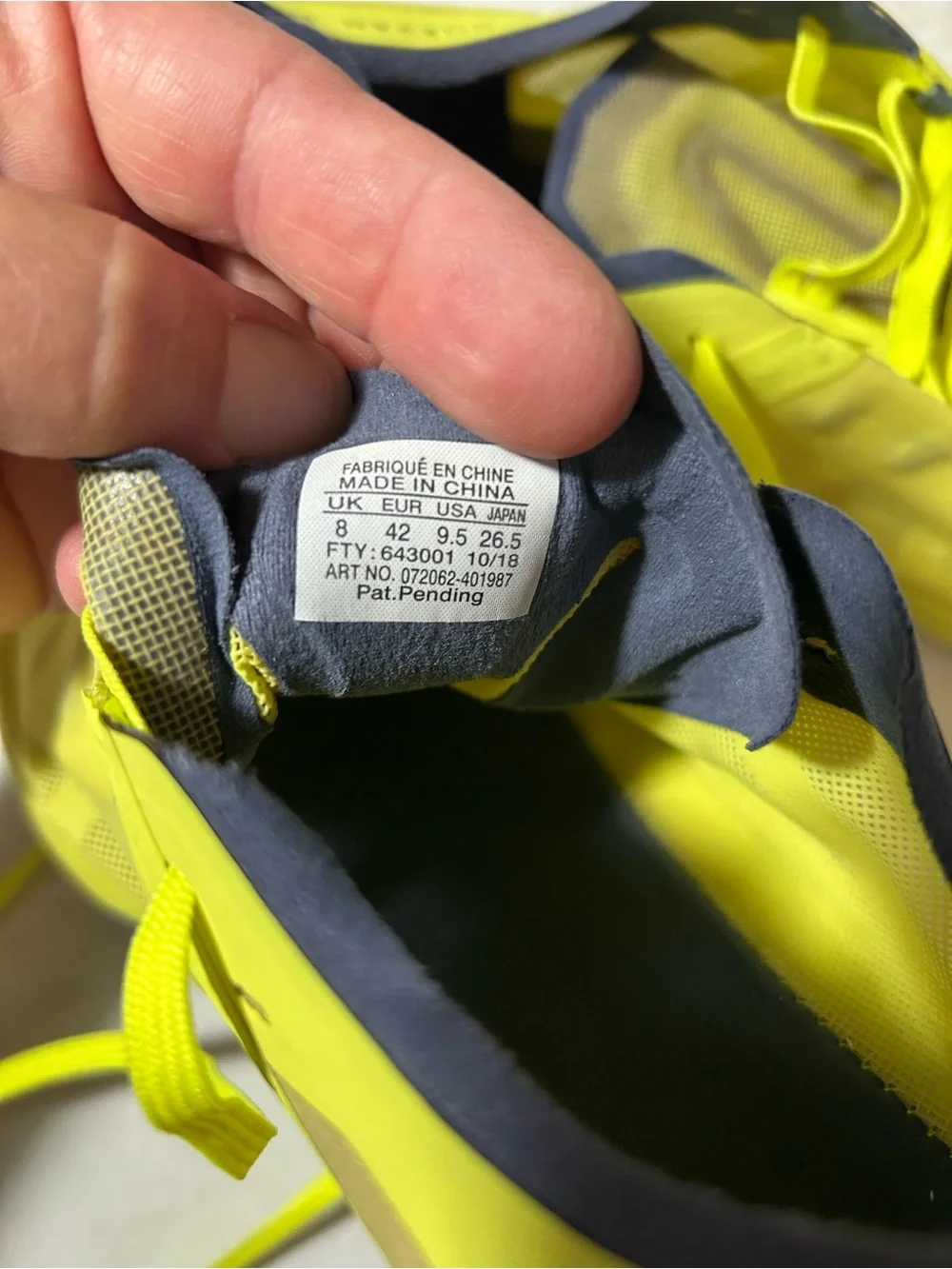 Arc'teryx Norvan womens Neon Yellow Trail Running Shoes size 9.5